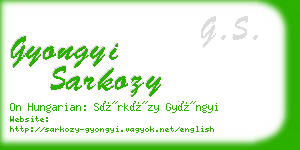 gyongyi sarkozy business card
